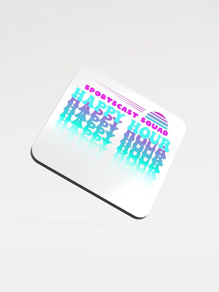 HAPPY HOUR VIBES GLOSSED CORK COASTER product image (1)