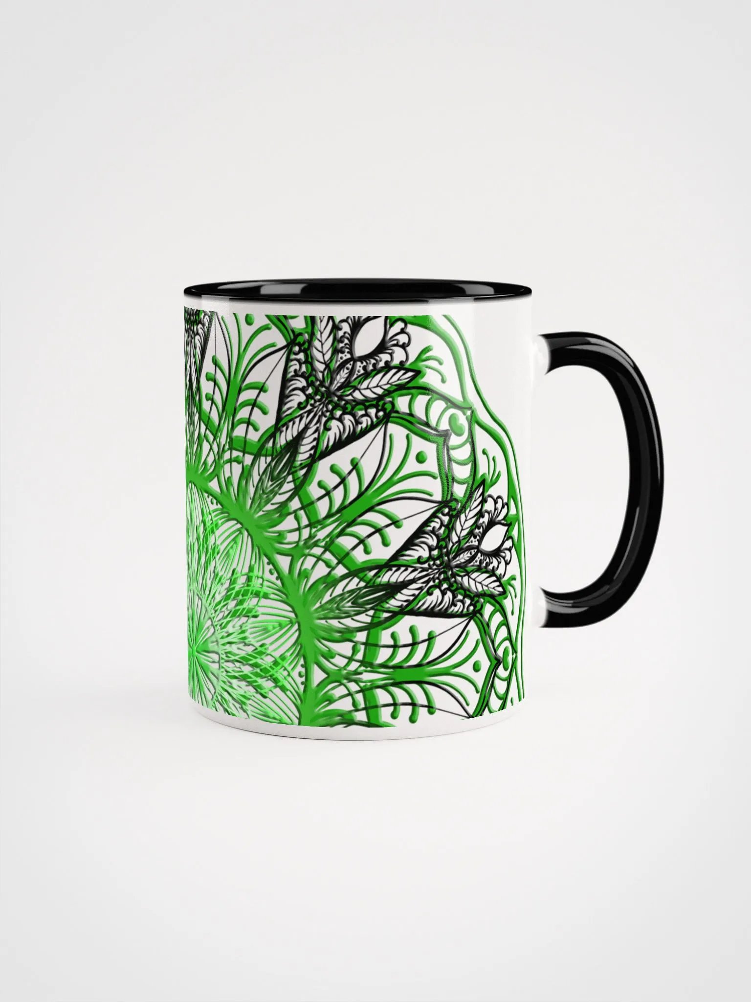 Symmetrical Green Delight Ceramic Mug product image (2)