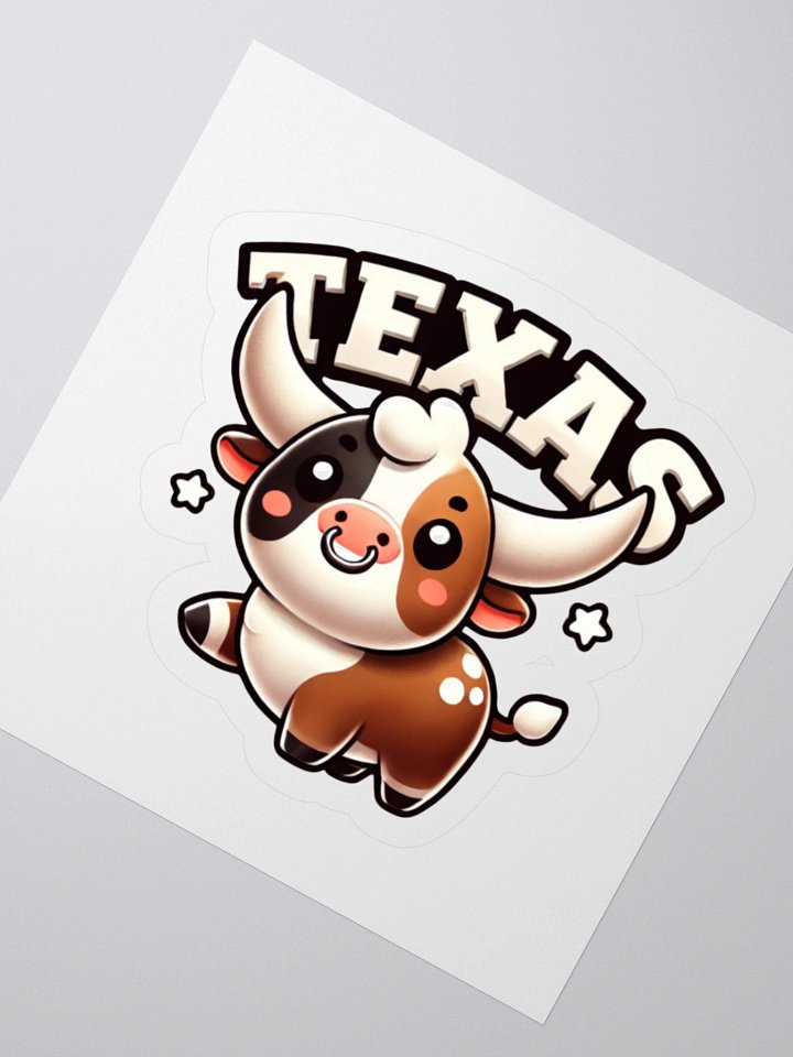 Adorable Texas Sticker with a Longhorn product image (6)