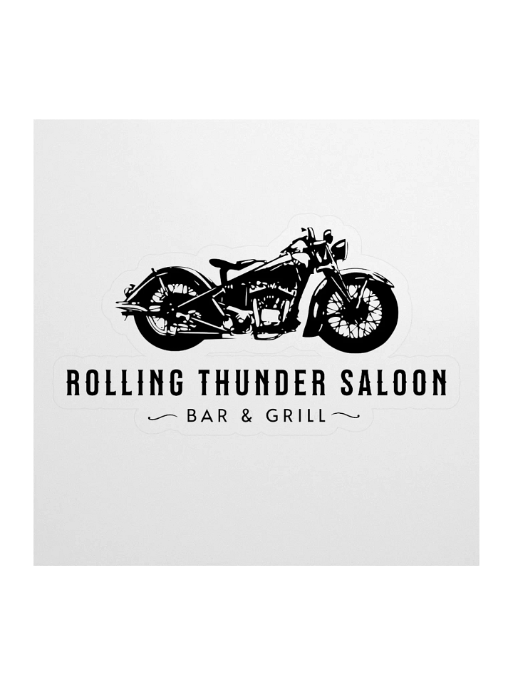 Rolling Thunder Saloon Motorcycle Sticker product image (1)
