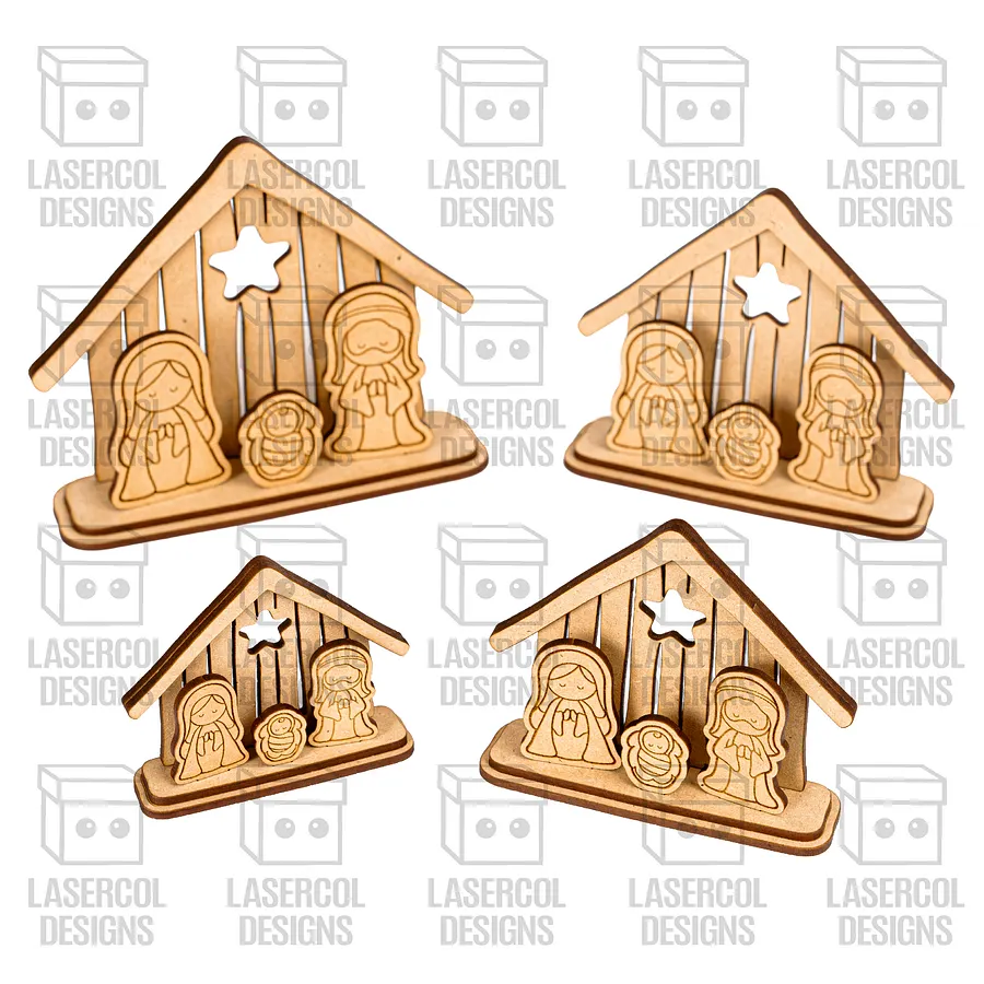 Small Nativity Scene Gift Set 1 - Christmas - Laser Cut Files product image (9)
