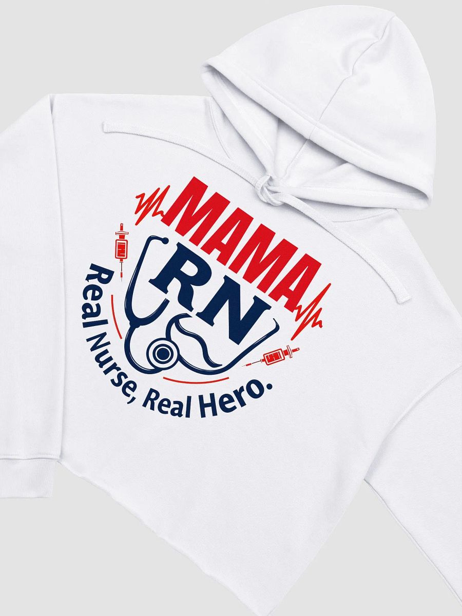 Mama RN, Real Nurse, Real Hero Crop Hoodie product image (15)