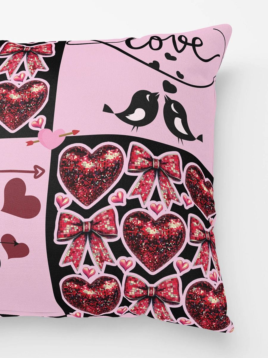 Lovebirds Pink & Black Pillow product image (3)