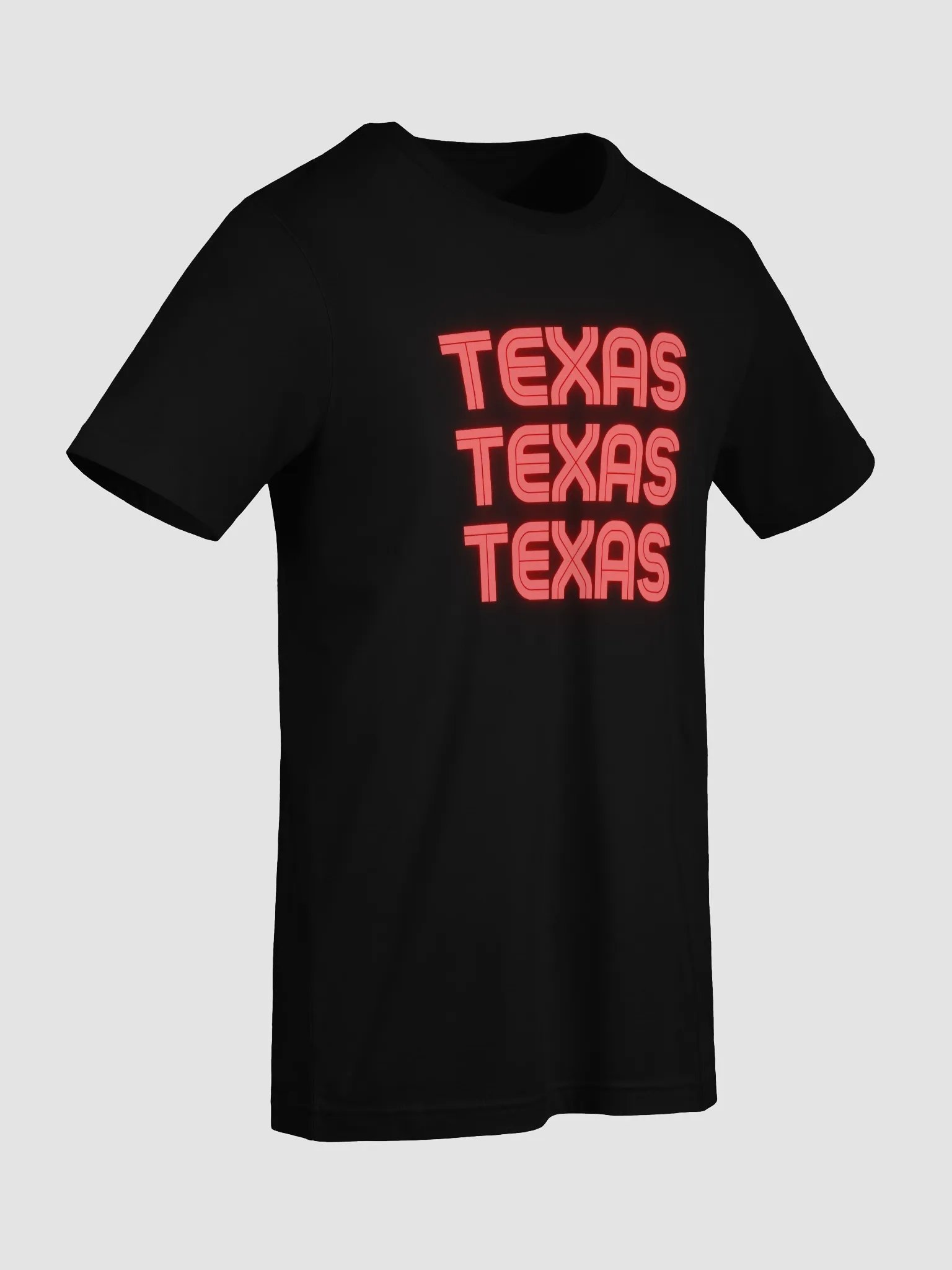 🔥 Triple Texas Neon Glow T-Shirt | Bella+Canvas Unisex Tee | Colo Pro Font in Red Neon product image (71)