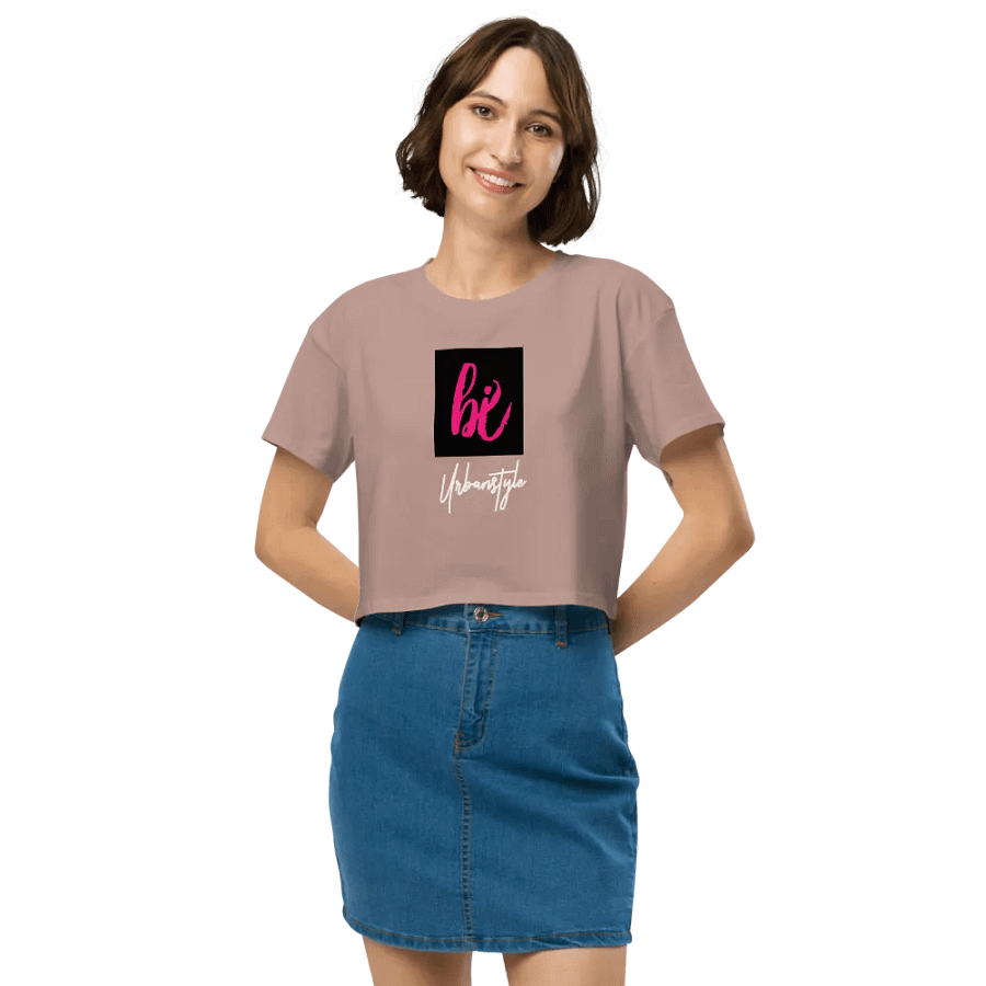 Pink Brushstroke 'bi' Women's Crop Top product image (2)