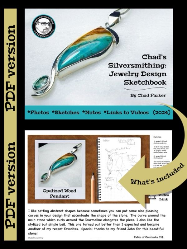 Chad's Silversmithing: Jewelry Design Sketchbook 2024 (ebook) PDF version product image (1)