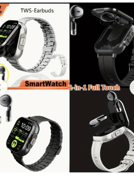 New 2-in-1 Smart Watch Bundle with TWS Earbuds product image (3)