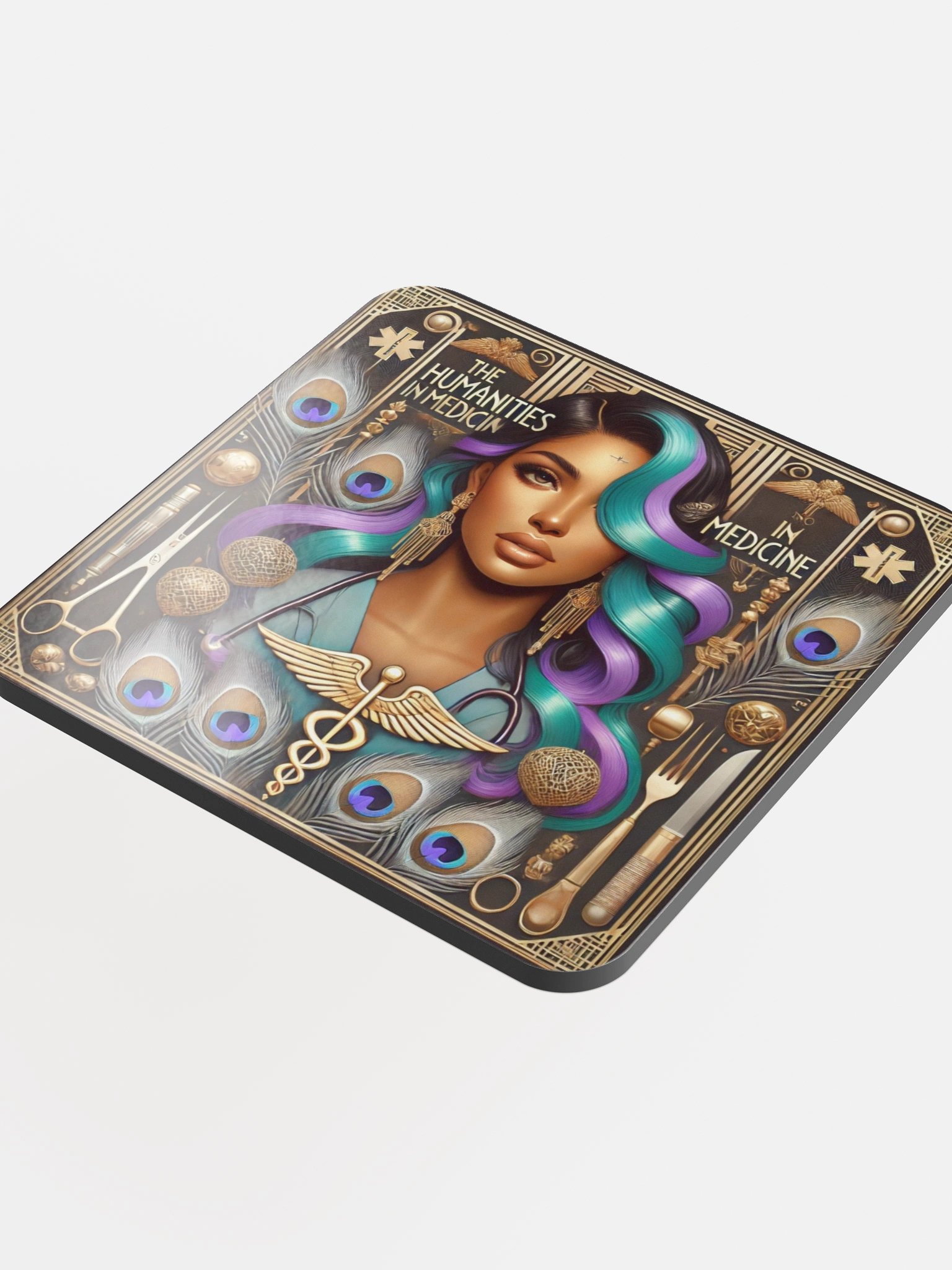 Humanities In Medicine Healthcare Heroine High Style Swoop Custom Coaster product image (4)