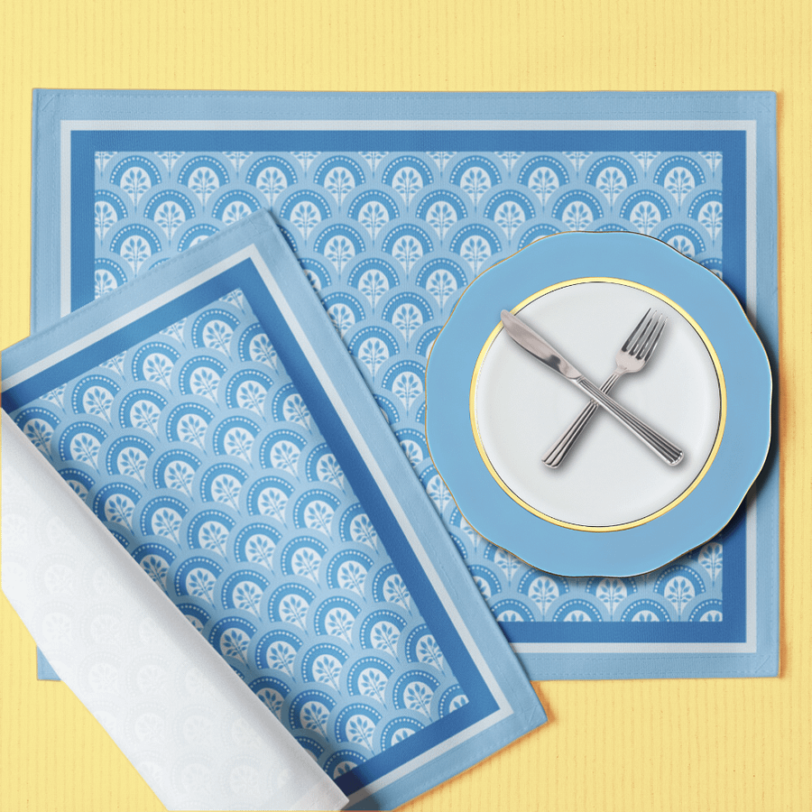 Le Blue Deco Placemat Set – Elegant Art Deco Dining (4-Piece) product image (3)