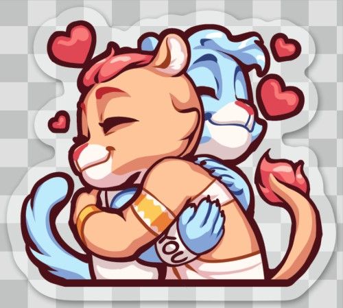 Ah'lina Hug Transparent Sticker product image (1)