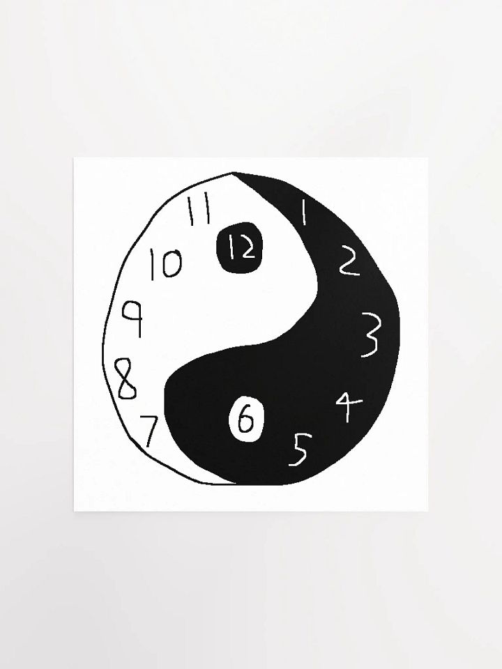 Taijitu (Yin-Yang) Clock Poster product image (1)