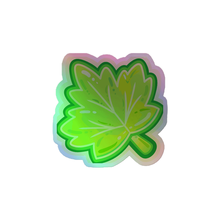 Glowing Leaf Holo Sticker product image (2)