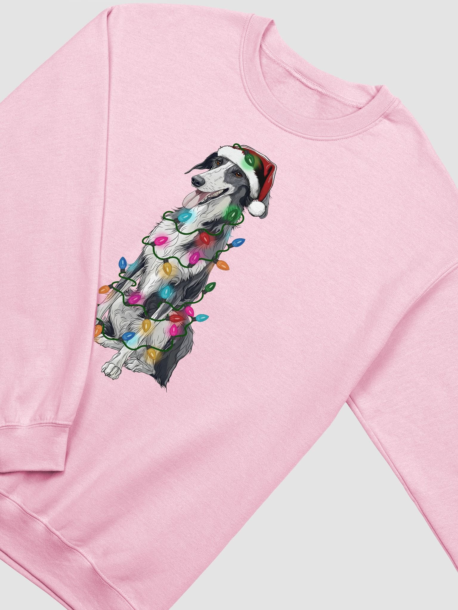 Funny Borzoi(Black & White) Christmas Sweatshirt product image (18)