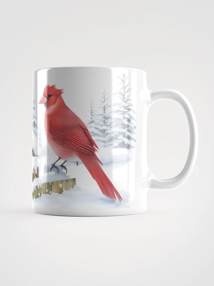 Winter Cardinals White Glossy Mug product image (2)
