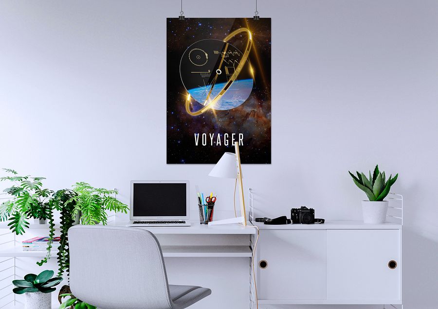 Voyager 1 Golden Record, 3D — space poster, science print product image (3)