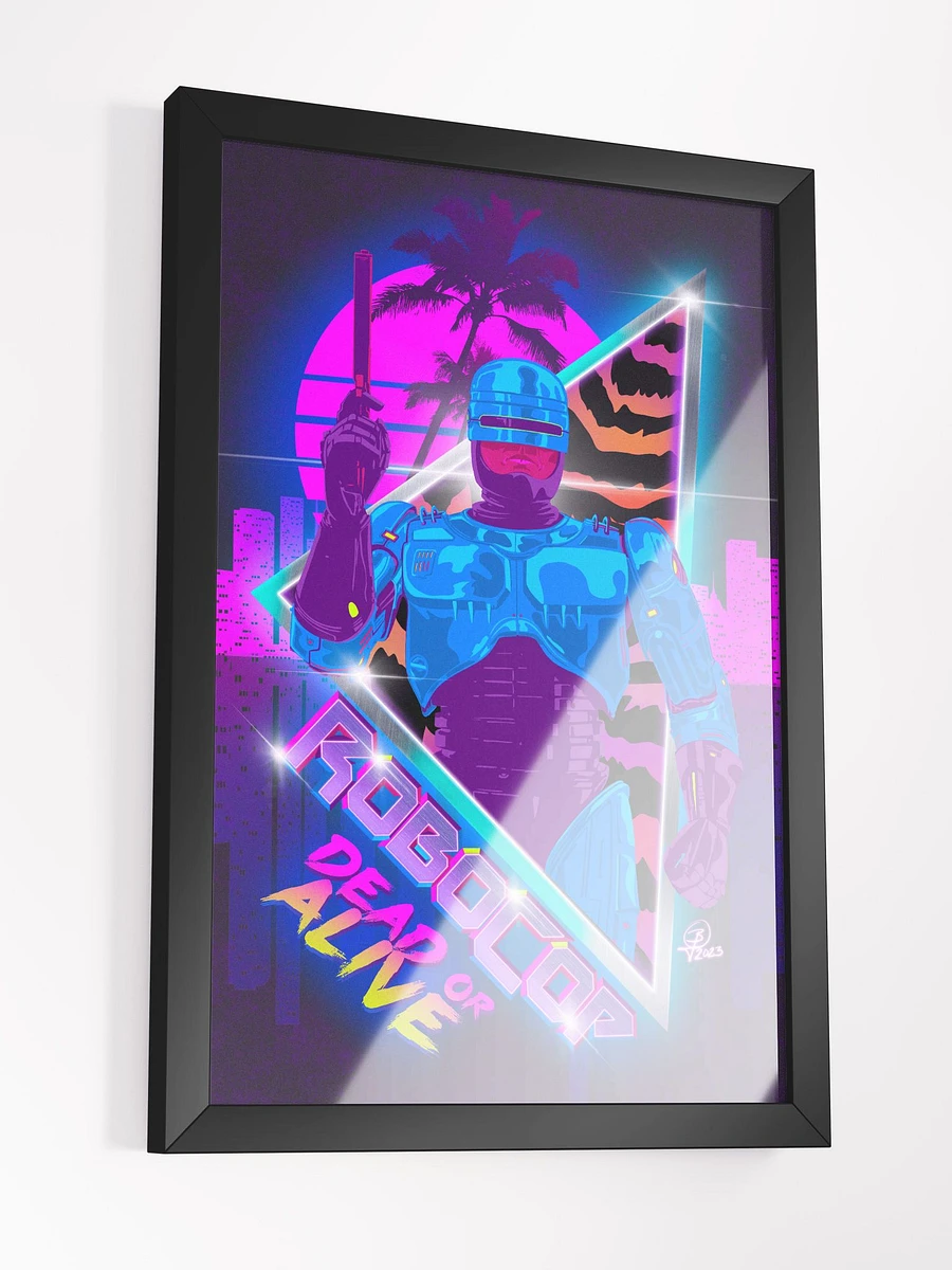 Synthwave Meets Robocop Framed 12x18 Art product image (3)