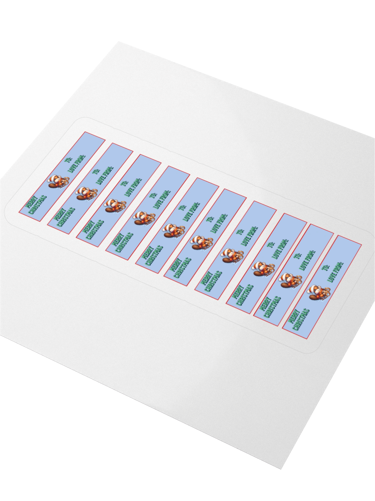 Beaver Santa's Greetings Kiss Cut Stickers product image (8)