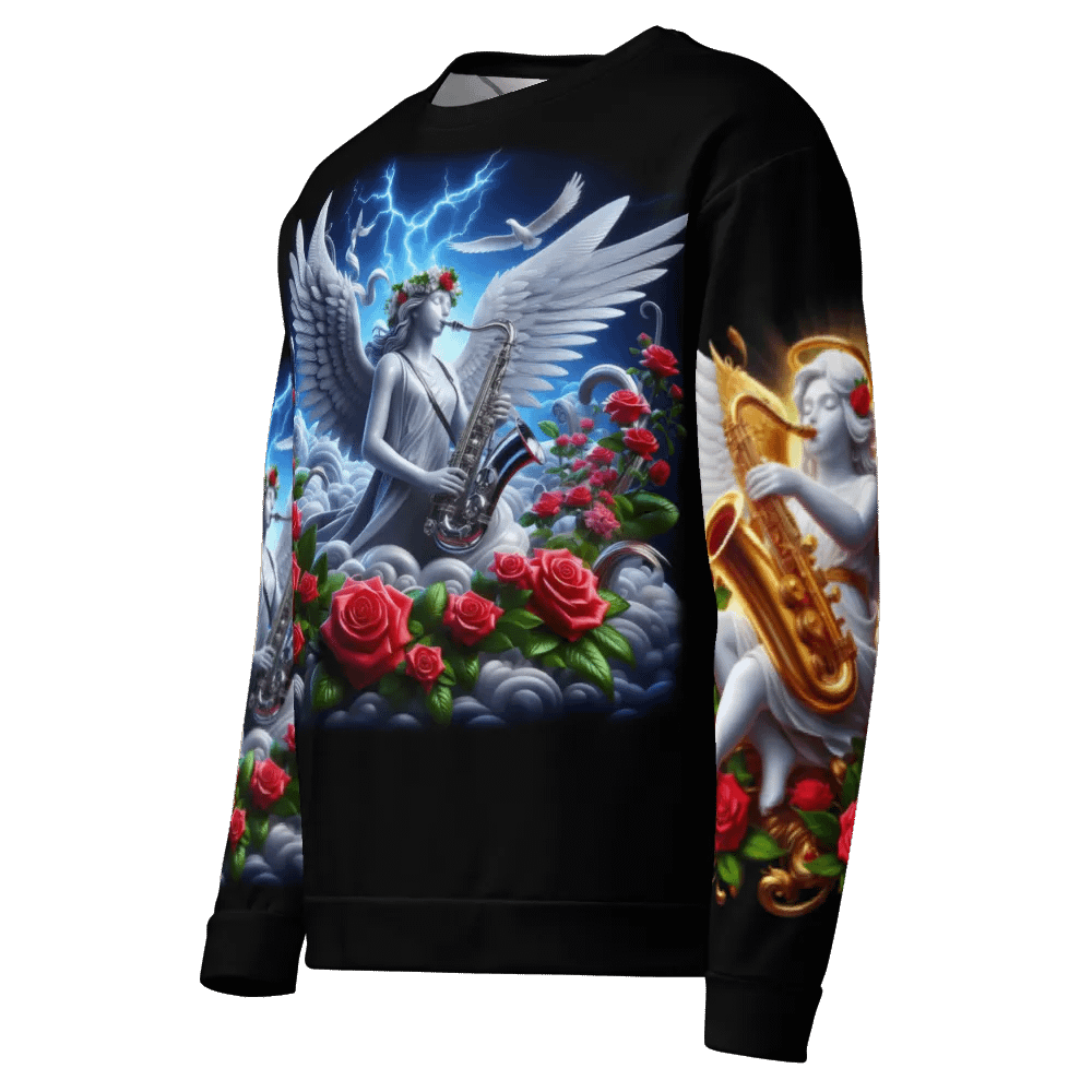 Angels making Music with a Saxophone - All-Over Unisex Sweatshirt #30 product image (7)