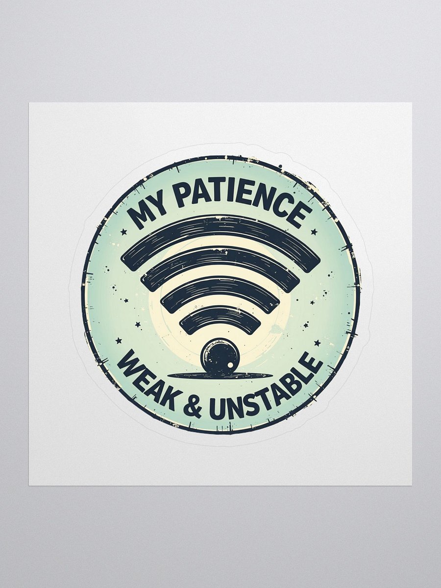 Vintage Wi-Fi Patience Kiss Cut Stickers product image (1)