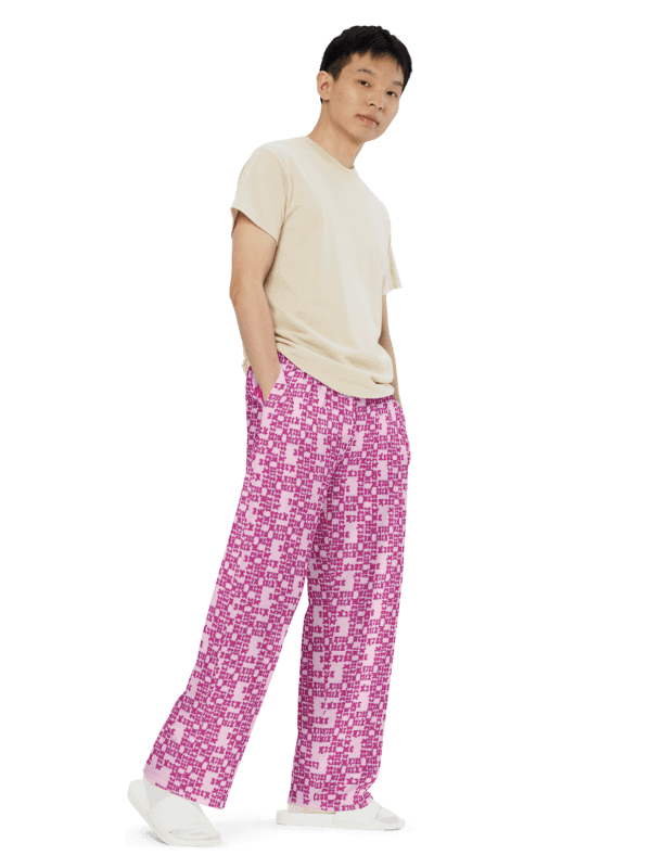 Kiss Me Pattern | All-Over Print Unisex Wide-Leg Pants product image (4)