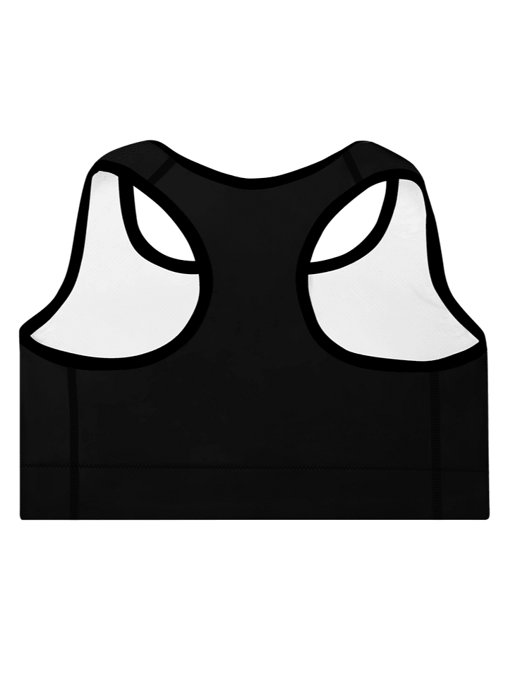 Women's Activewear - Padded Sports Bra Black/White - Printed Gold Logo product image (2)