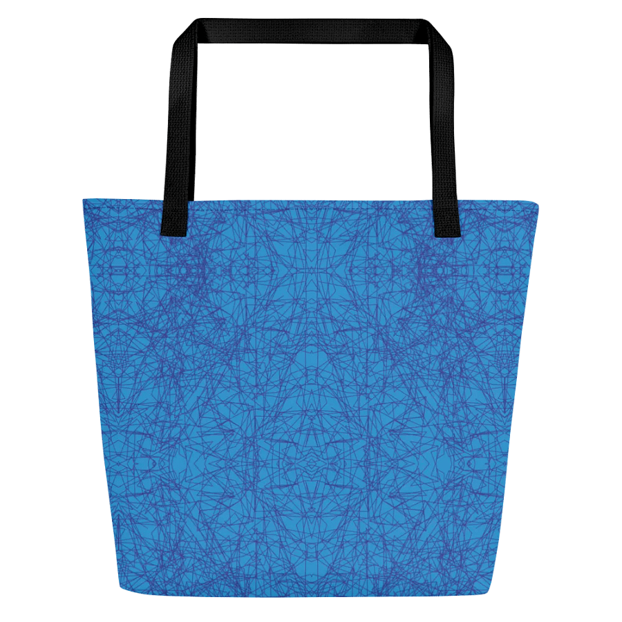 Symmetrical Blue Lace Large Tote Bag product image (3)