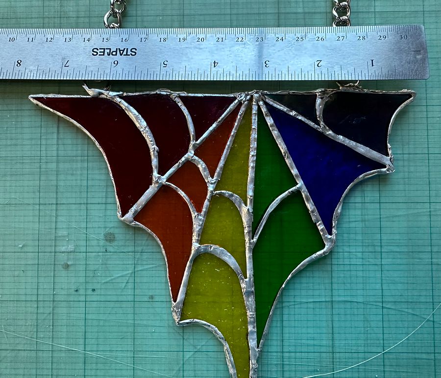 Rainbow Spider Web Stained Glass product image (5)