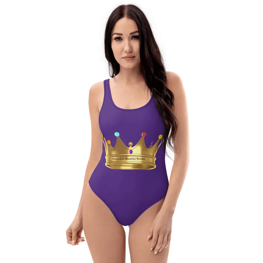 Queendom Beautiful Women Gemstone Crown Swimsuit/ Royal Purple (TM) product image (6)