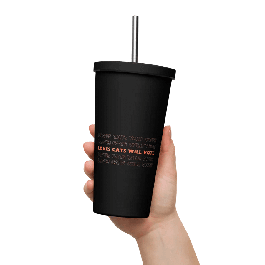 Loves Cats Will Vote Insulated Tumbler product image (9)