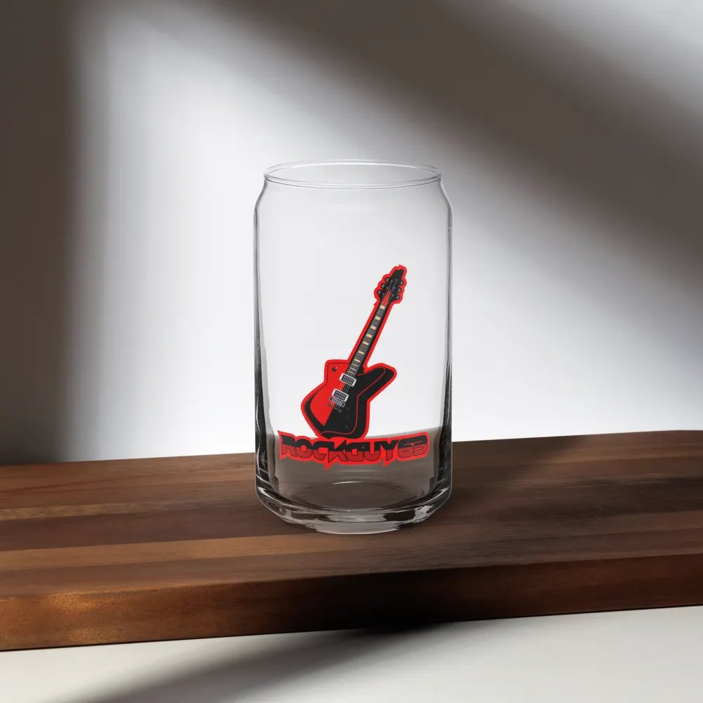 Rockguy Guitar Logo Can Shaped Glass product image (5)
