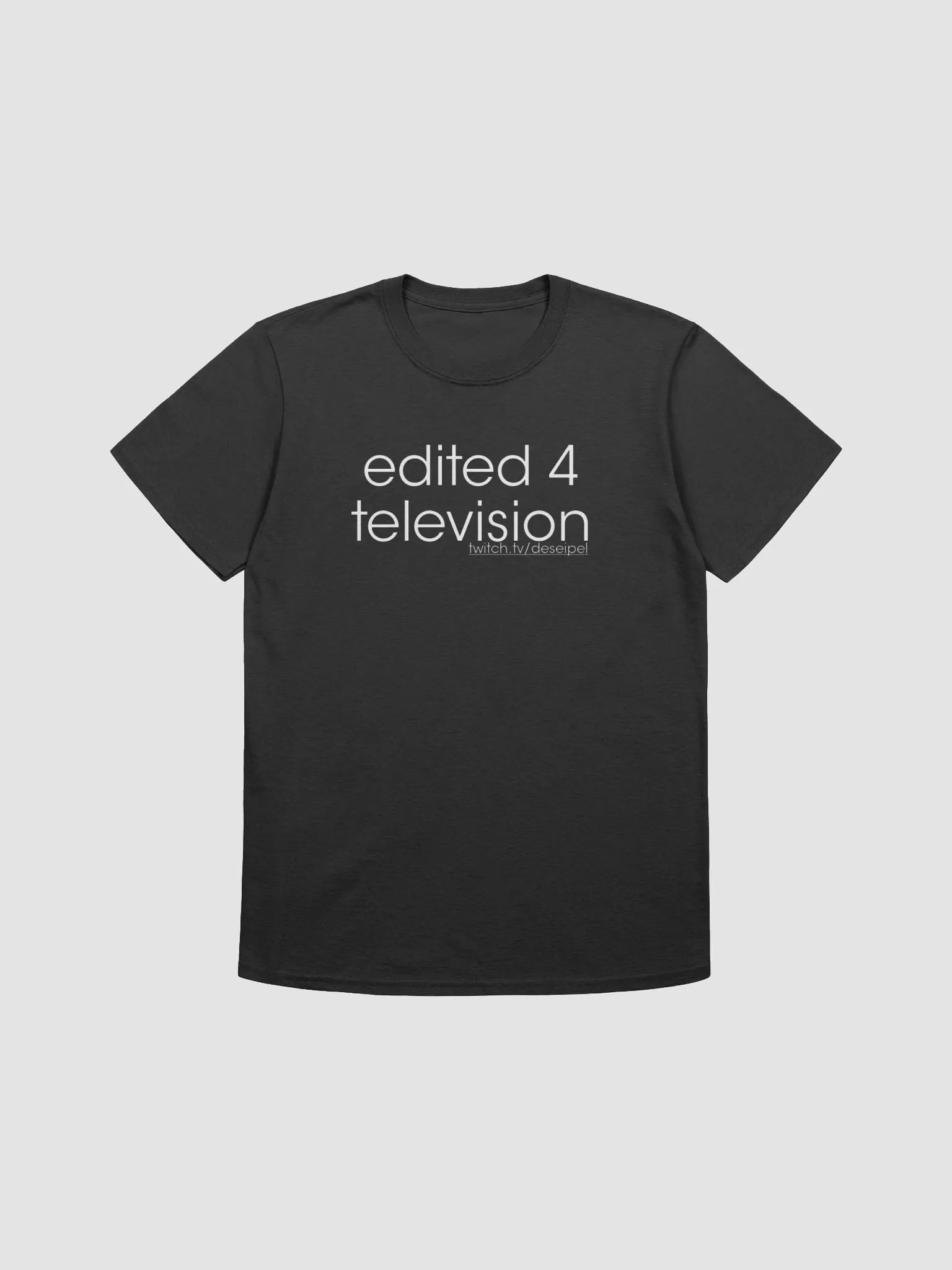 E4TV black T-shirt product image (1)