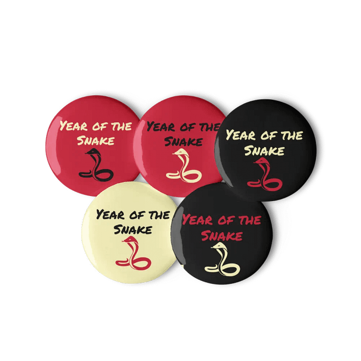 Year of the Snake Pin Button Set product image (2)