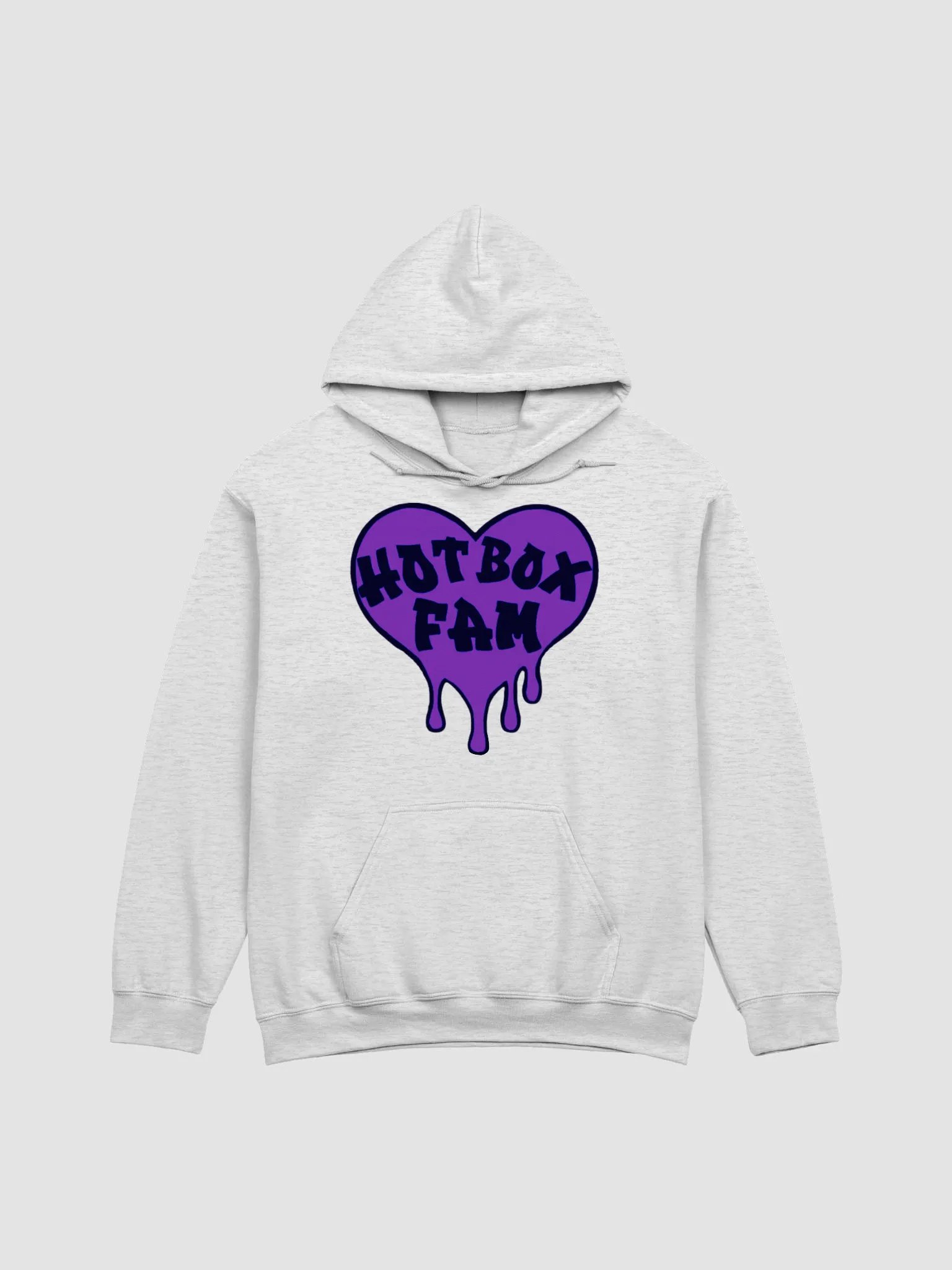 UNISEX HOT BOX FAM SOLID DARK PURPLE LOGO HOODIE product image (2)