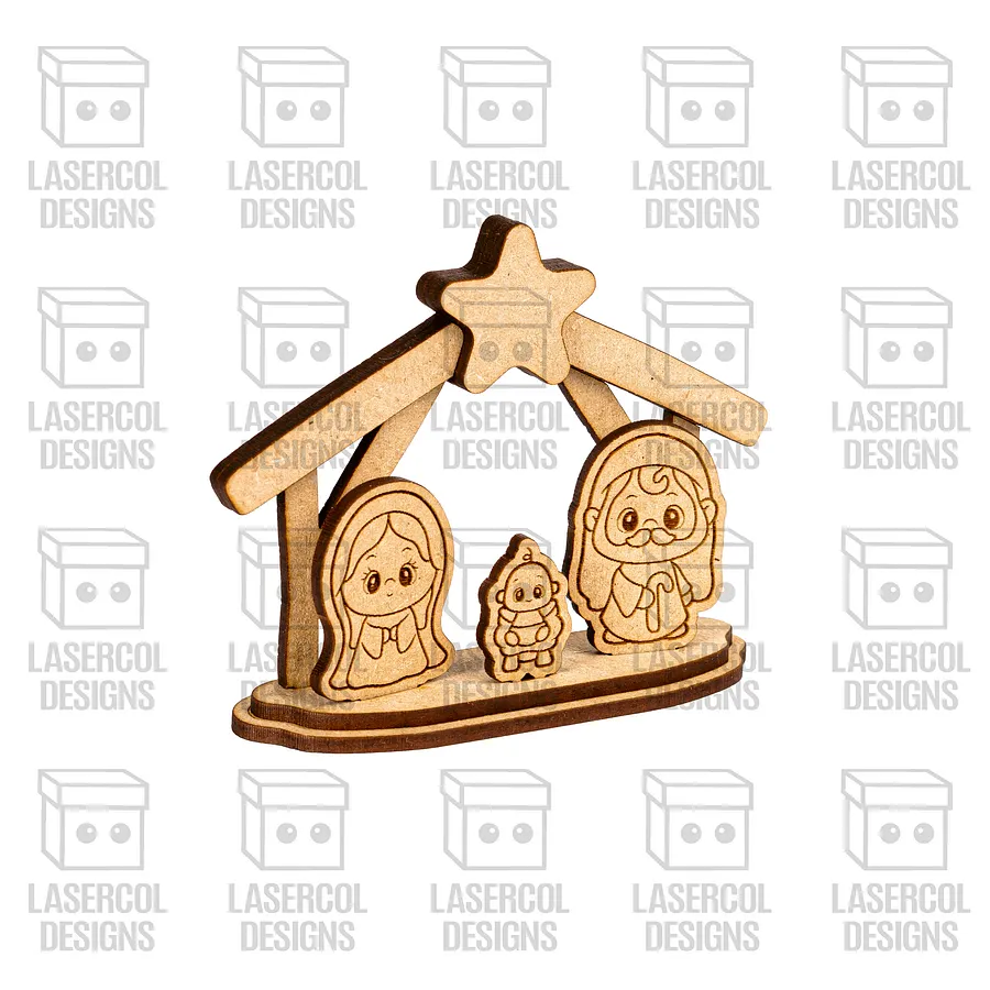 Small Nativity Scene Gift Set 2 - Christmas - Laser Cut Files product image (4)