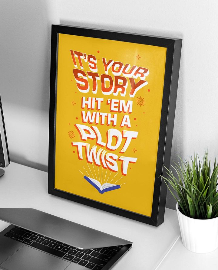 Plot Twist Quote Affirmation Printable Wall Art Decor - Instant Download product image (2)