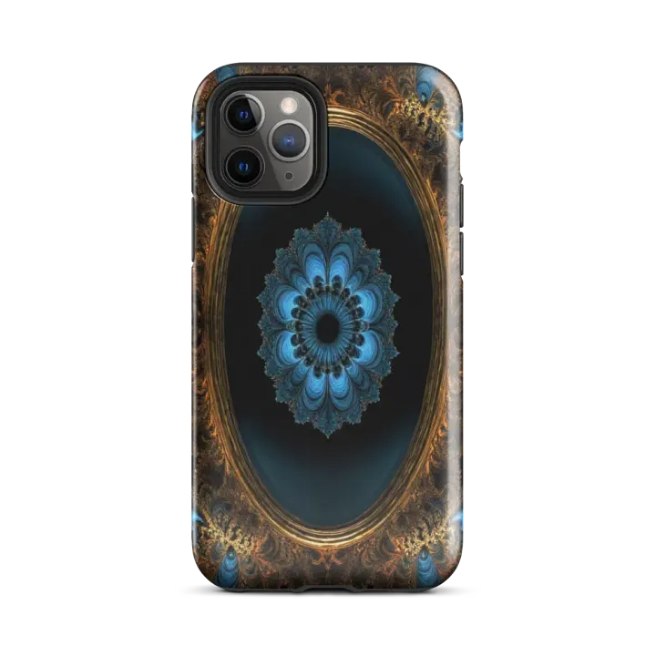 Tough Phone Case for iPhone® - Intricate Bronze and Blue Mirror Portal product image (2)