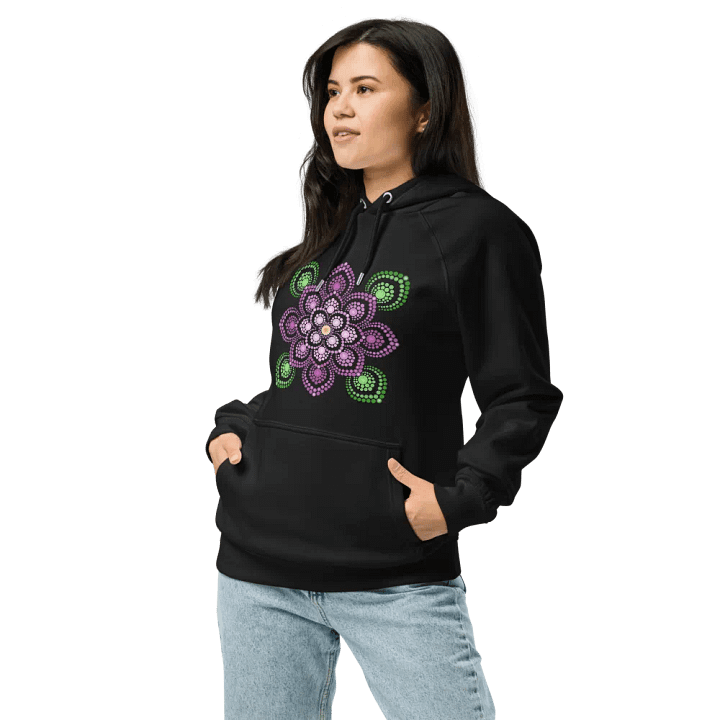 Purple and Green Mandala Unisex Eco Hoodie product image (1)