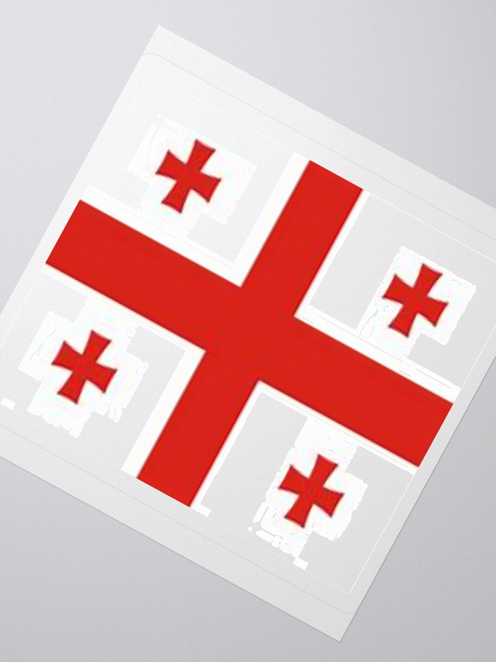 Georgia Flag Sticker | Five Crosses Design | Durable Vinyl | 3 Sizes product image (6)