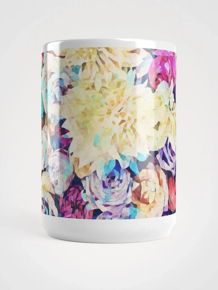Abstract Graphic | White Coffee Mug | Mixed Blooms Floral product image (2)