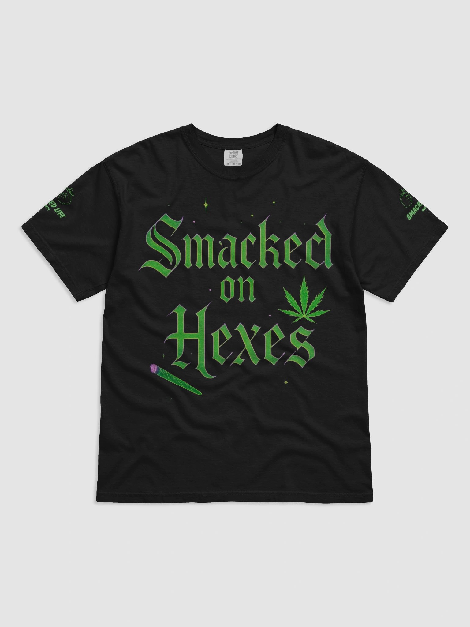 “Smacked on Hexes” Unisex Stoner Witch Tee – Fall/Halloween Drop product image (4)