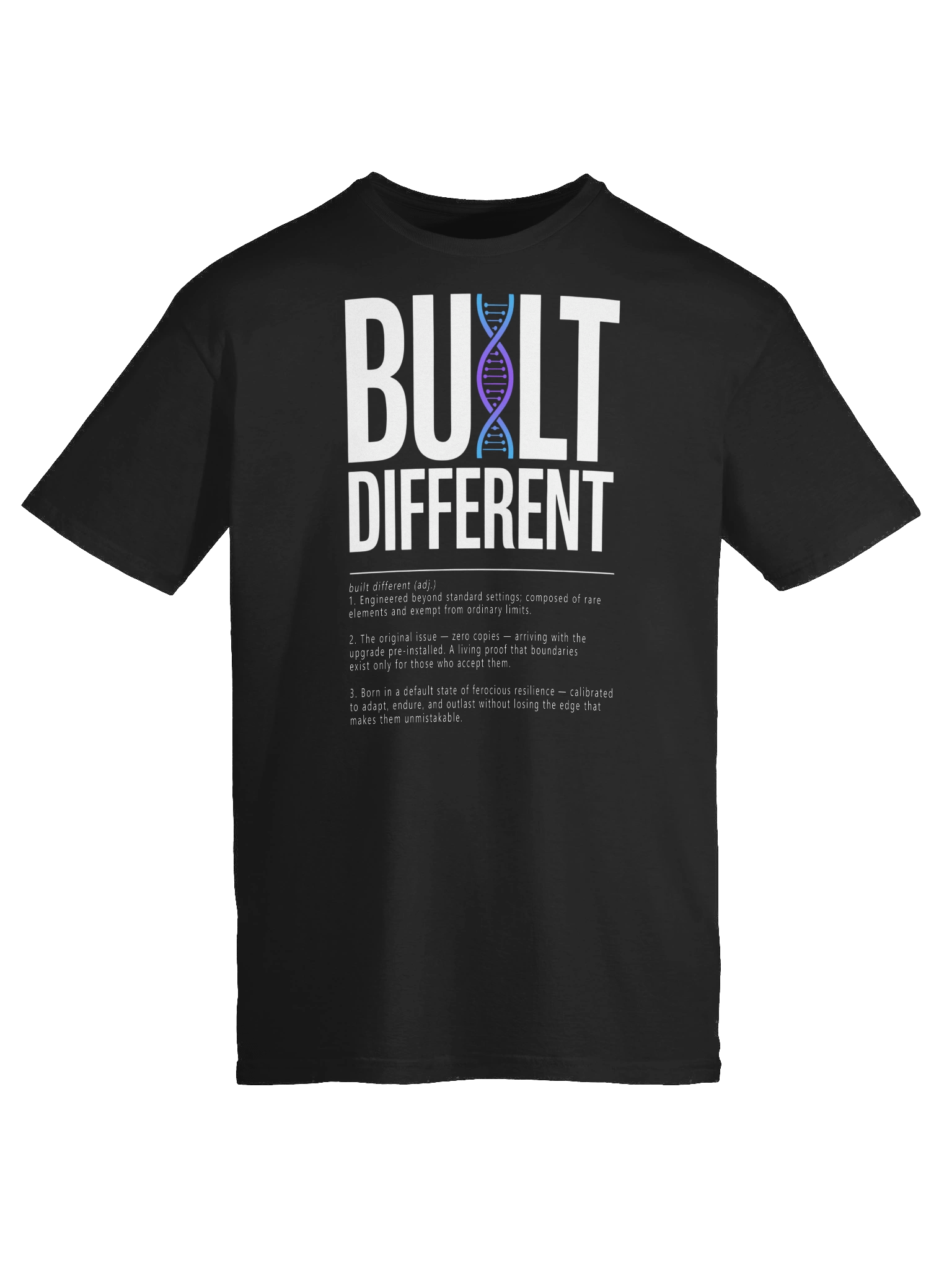BUILT DIFFERENT Helix Graphic T-Shirt Onyx V2 Snow Defined product image (3)