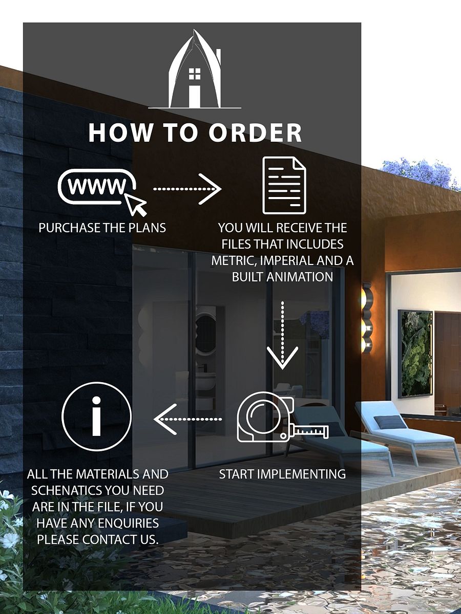Modern House 01 - DIY Plans & Blueprints - Metric and Imperial (feet) - Print and build product image (11)