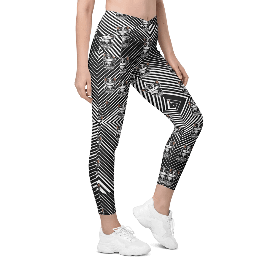 Buddy All-Over Print Crossover Leggings with Pockets product image (5)