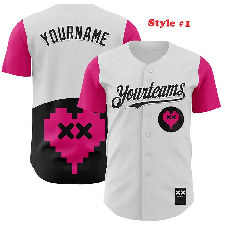 Authentic Baseball Jersey, Custom Baseball Jersey, Personalized Sport Jersey, Colorful, Number, XX revzzz product image (171)