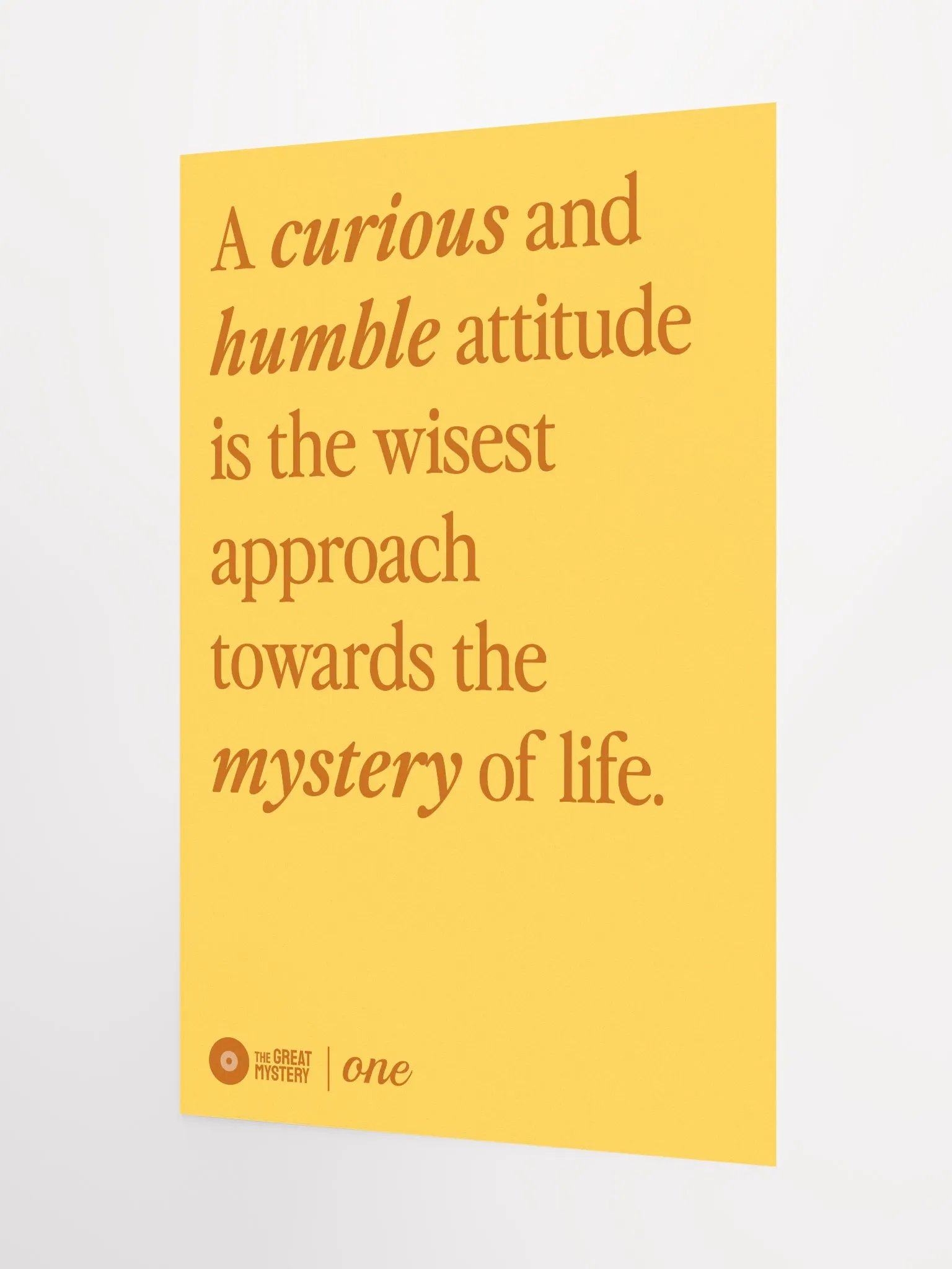 The Curious and Humble Poster (Yellow) product image (3)