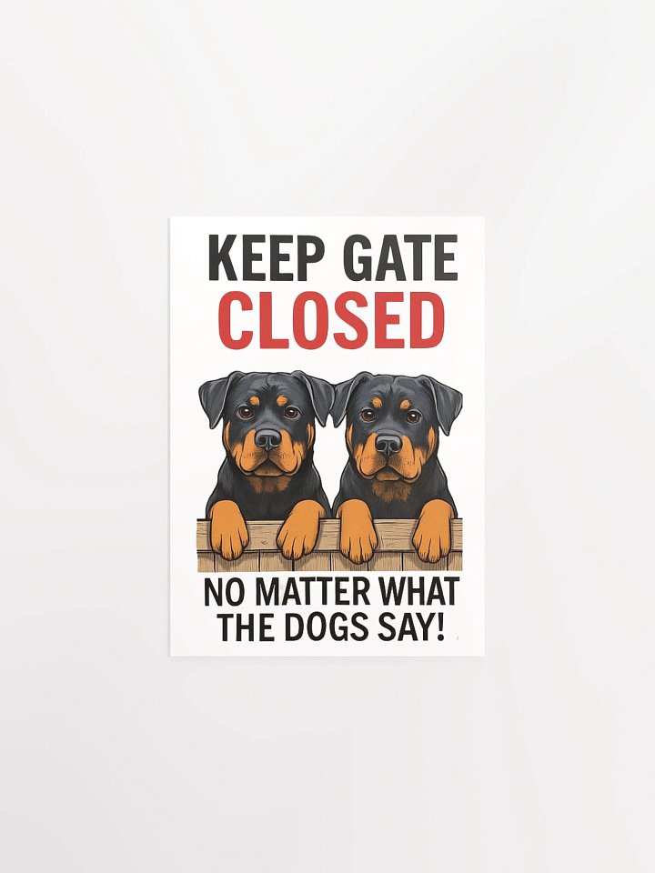 Rottweilers - Keep Gate Closed product image (3)