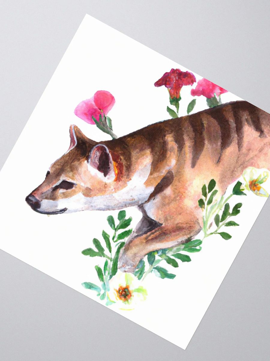Thylacine Watercolor sticker product image (2)