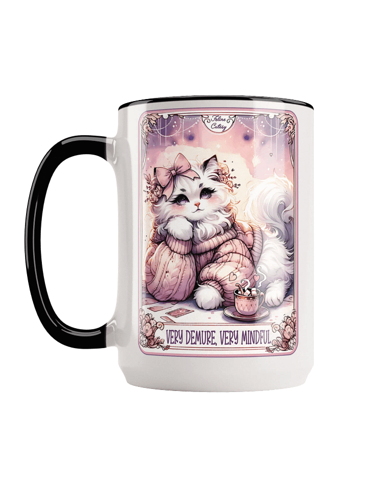 Cozy Cat Mindfulness Mug – 15oz Ceramic product image (2)
