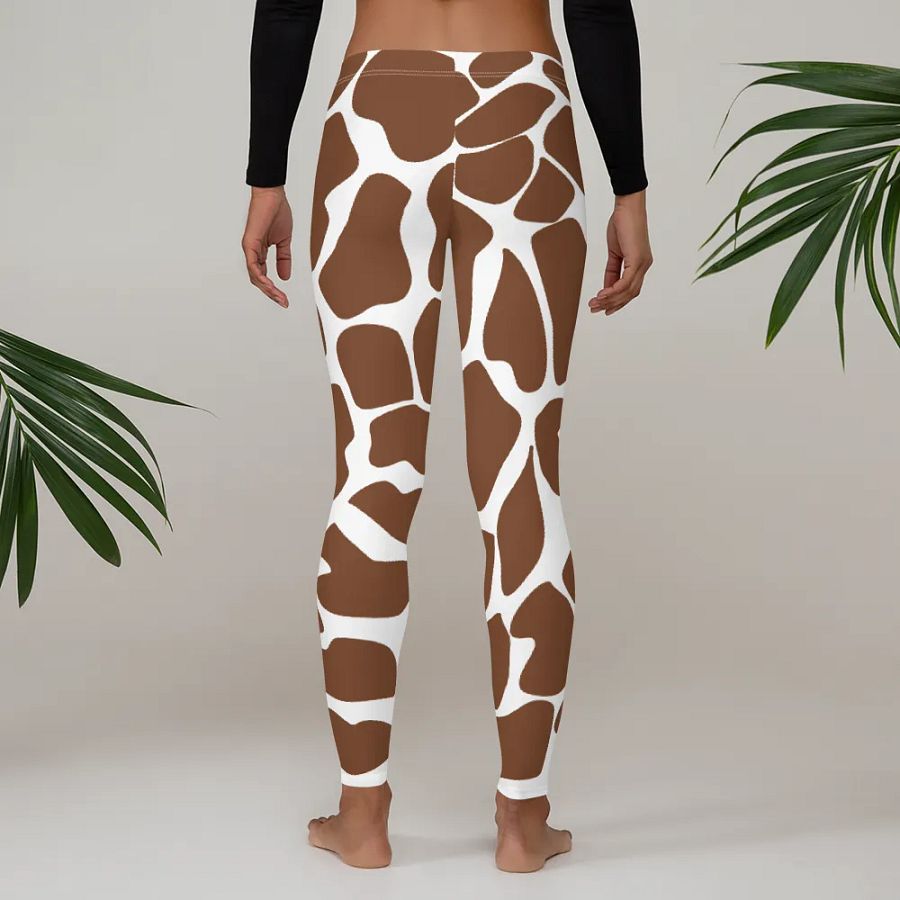 Dark Giraffe Print Leggings – Bold, Sleek & Ultra-Stylish for Any Occasion product image (4)