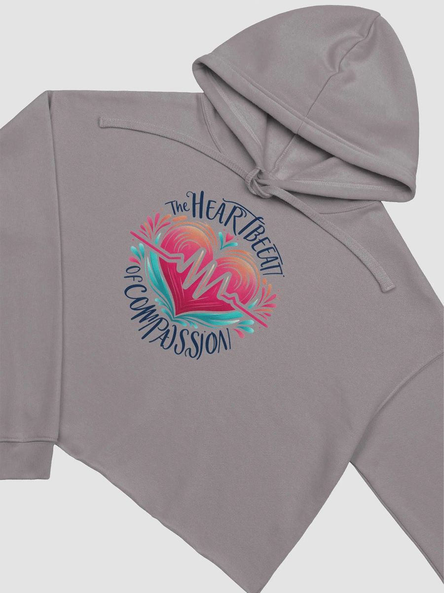 Heart Health: Compassionate Heartbeat Crop Hoodie product image (8)